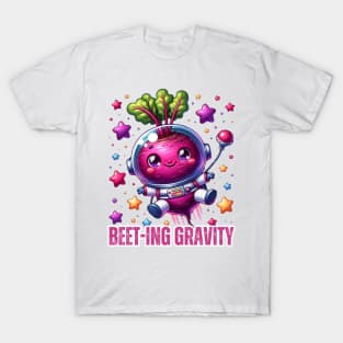 Astronaut Beet - Beet-ing Gravity Cosmic Tee T-Shirt